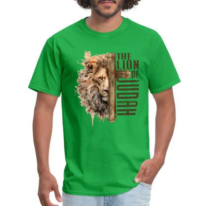 Jesus Lion of Judah T-Shirt - bright green