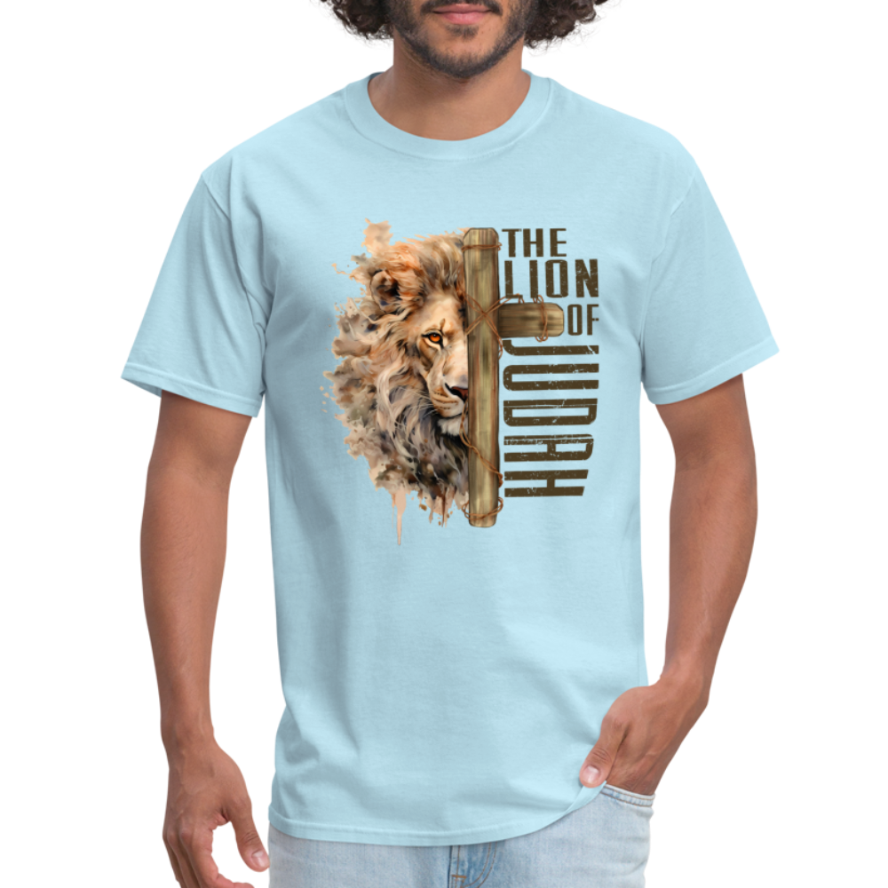 Jesus Lion of Judah T-Shirt - powder blue