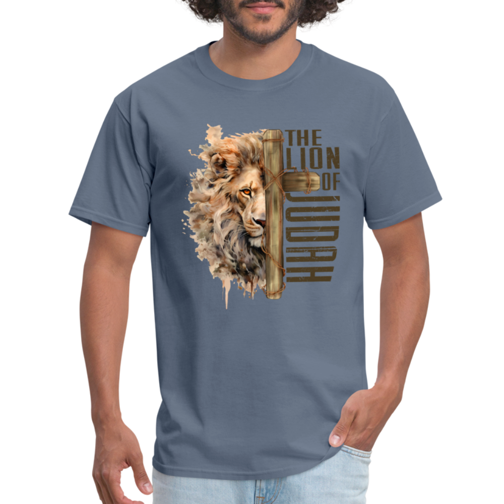 Jesus Lion of Judah T-Shirt - denim