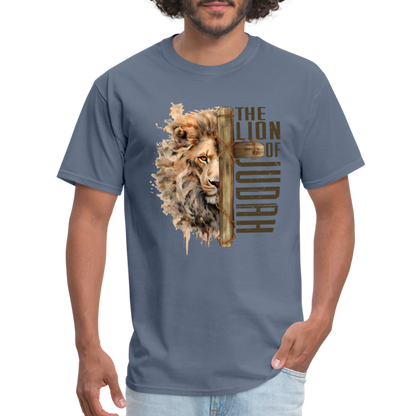 Jesus Lion of Judah T-Shirt - denim