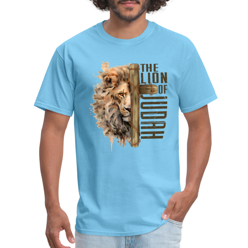 Jesus Lion of Judah T-Shirt - aquatic blue