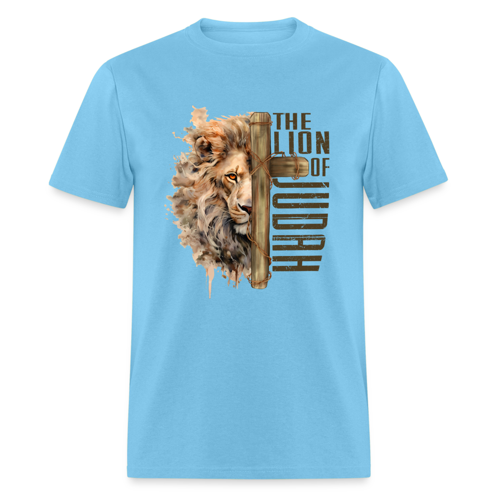 Jesus Lion of Judah T-Shirt - aquatic blue