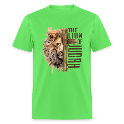 Jesus Lion of Judah T-Shirt - kiwi