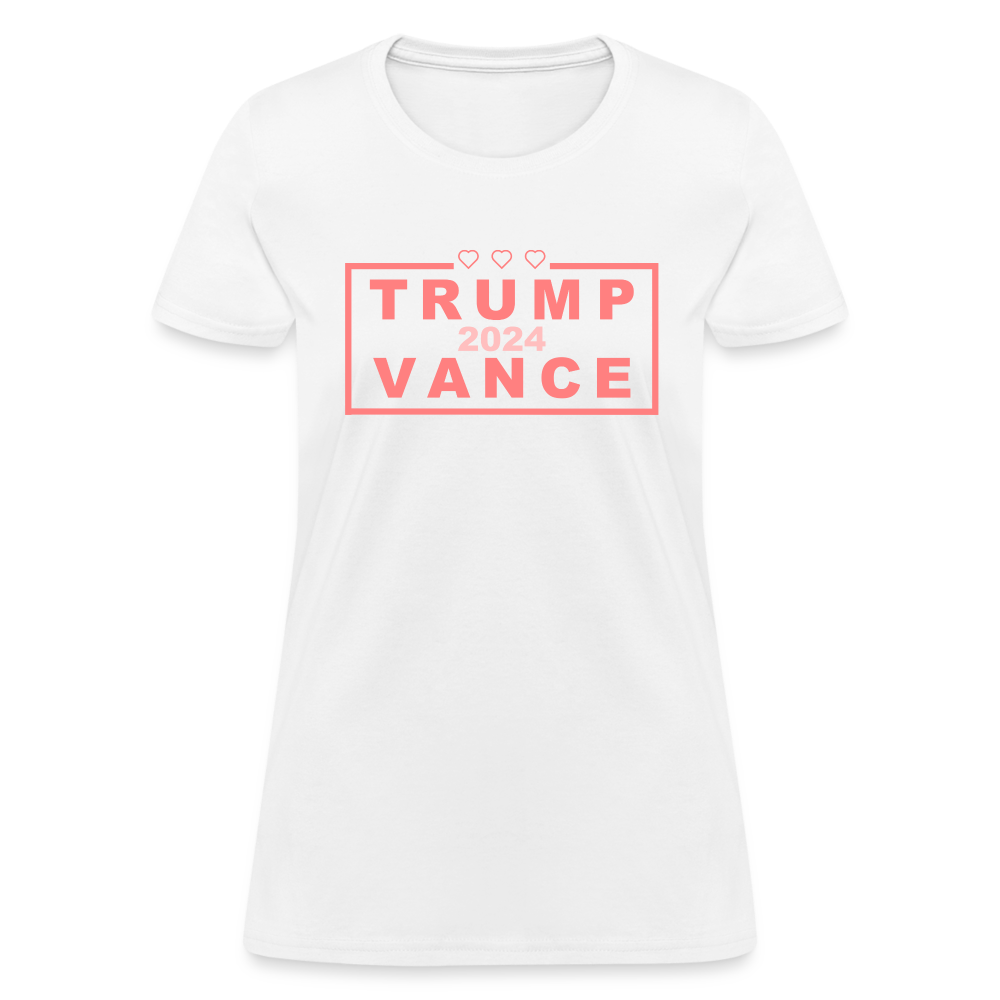 Trump Vance 2024 Women's T-Shirt (Pink Letters) - white