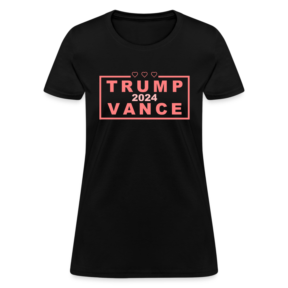 Trump Vance 2024 Women's T-Shirt (Pink Letters) - black