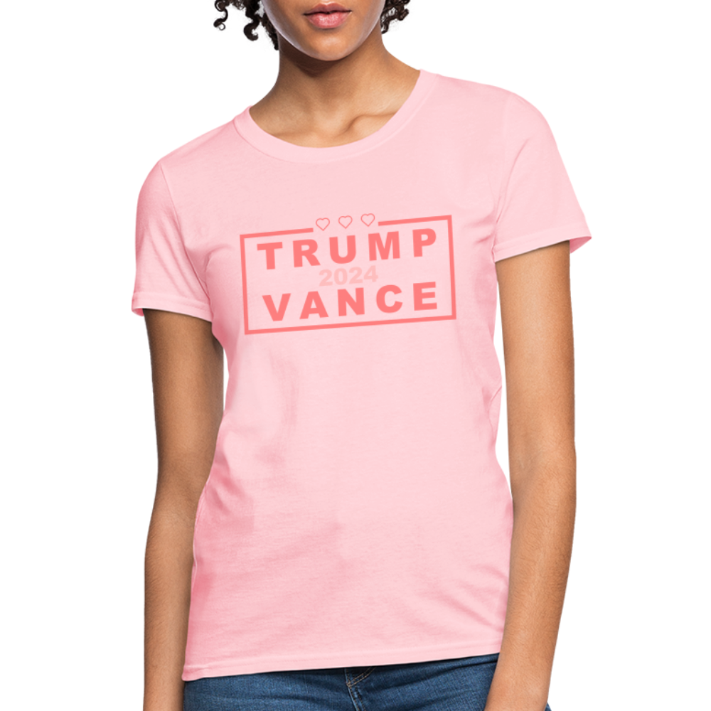 Trump Vance 2024 Women's T-Shirt (Pink Letters) - pink