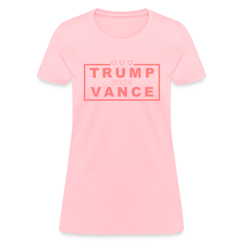 Trump Vance 2024 Women's T-Shirt (Pink Letters) - pink