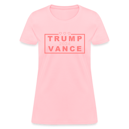 Trump Vance 2024 Women's T-Shirt (Pink Letters) - pink