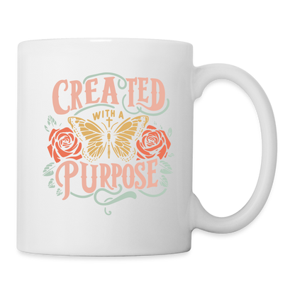 Created with a Purpose Coffee Mug - white