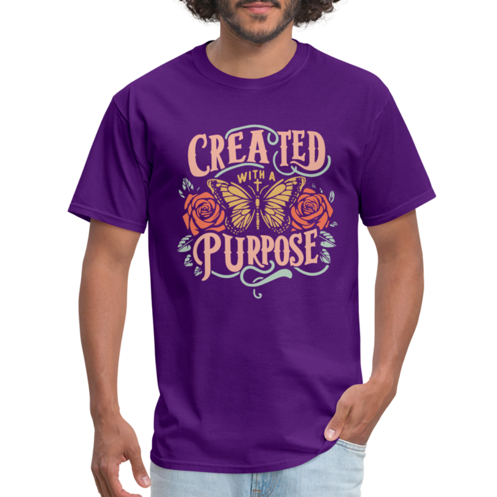 Created with a Purpose T-Shirt - purple