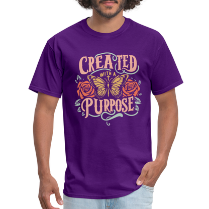 Created with a Purpose T-Shirt - purple