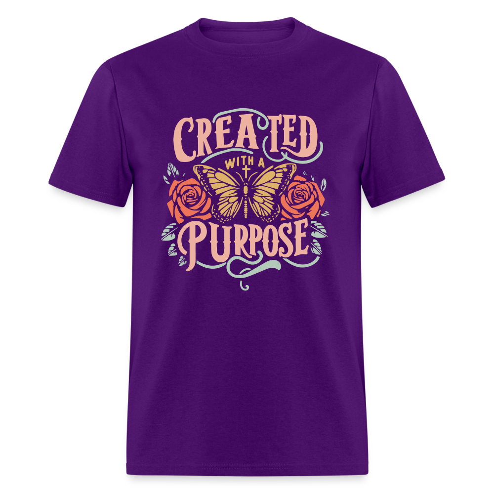 Created with a Purpose T-Shirt - purple