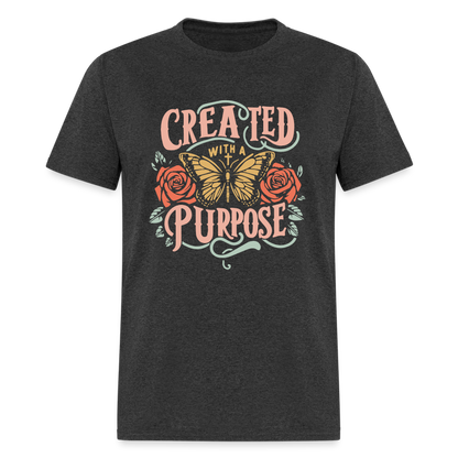 Created with a Purpose T-Shirt - heather black