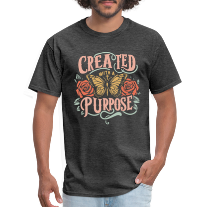 Created with a Purpose T-Shirt - heather black