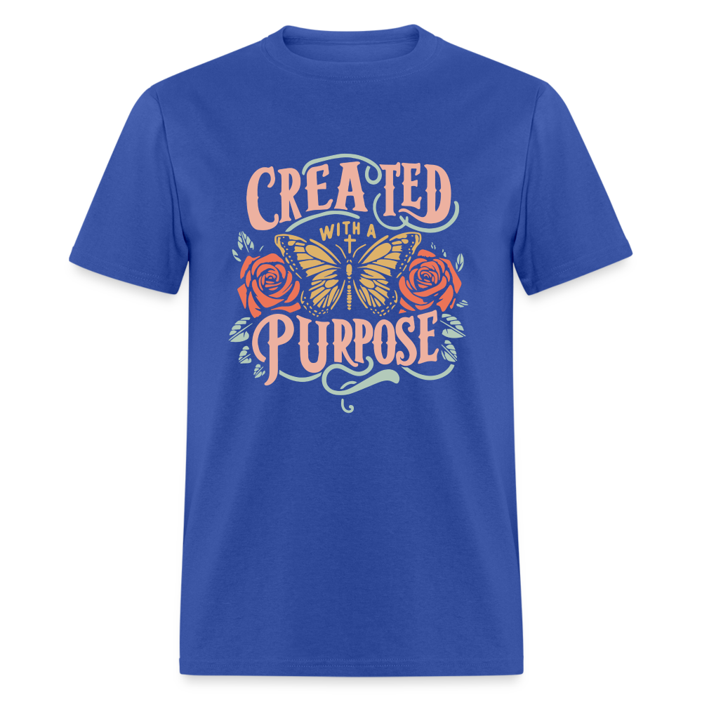 Created with a Purpose T-Shirt - royal blue