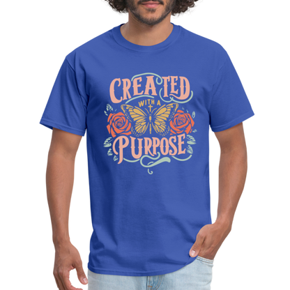 Created with a Purpose T-Shirt - royal blue