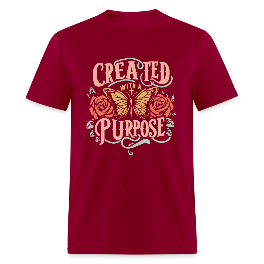 Created with a Purpose T-Shirt - dark red