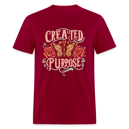 Created with a Purpose T-Shirt - dark red