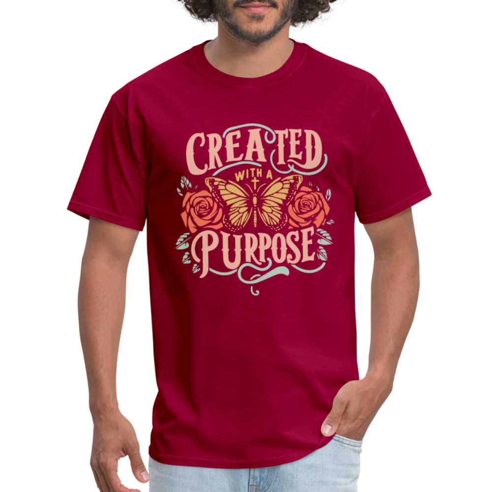 Created with a Purpose T-Shirt - dark red