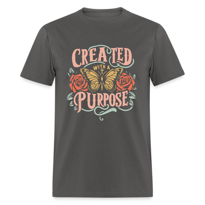 Created with a Purpose T-Shirt - charcoal