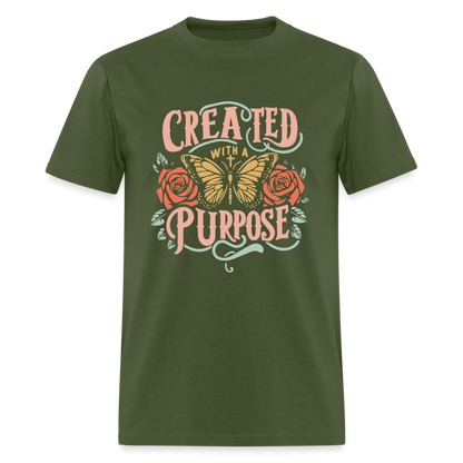 Created with a Purpose T-Shirt - military green