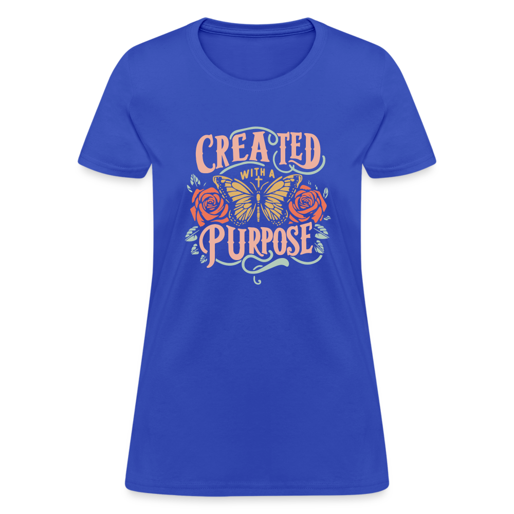 Created with a Purpose Women's T-Shirt - royal blue