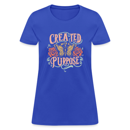 Created with a Purpose Women's T-Shirt - royal blue