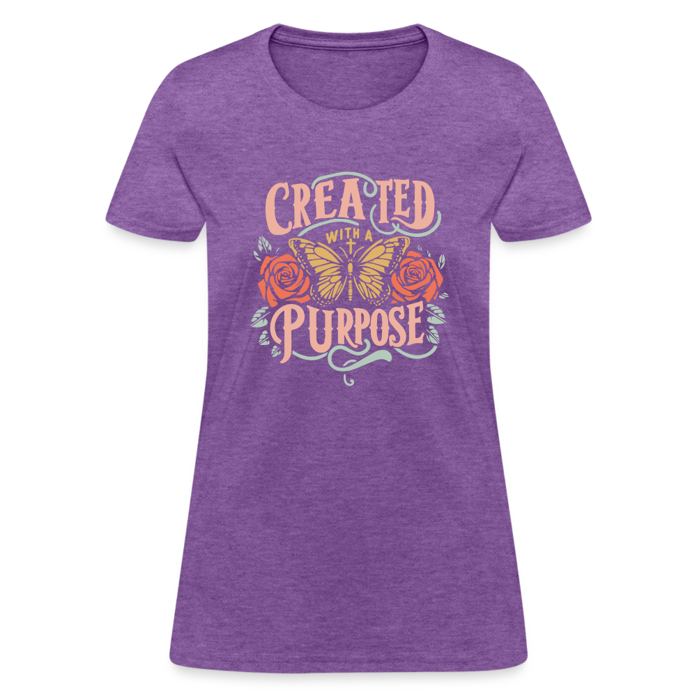 Created with a Purpose Women's T-Shirt - purple heather