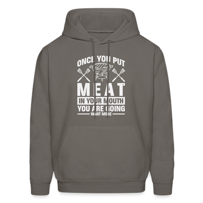 You Are Going To Want More Meat (BBQ Grilling Humor) Hoodie - asphalt gray