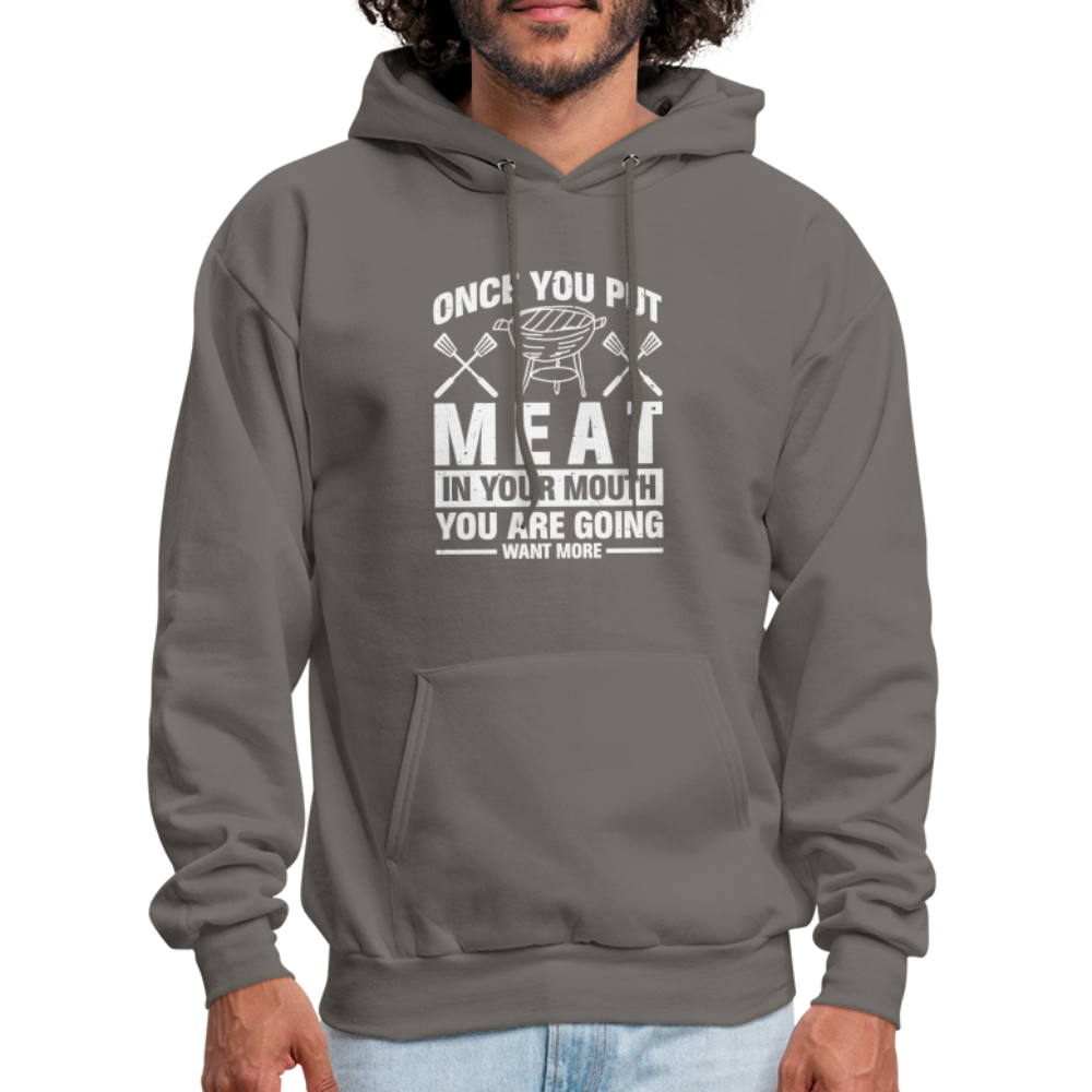 You Are Going To Want More Meat (BBQ Grilling Humor) Hoodie - asphalt gray