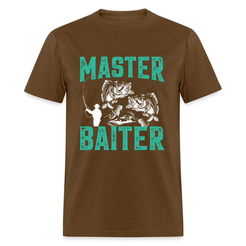 Master Baiter (Fishing Humor) T-Shirt - brown