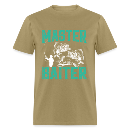 Master Baiter (Fishing Humor) T-Shirt - khaki