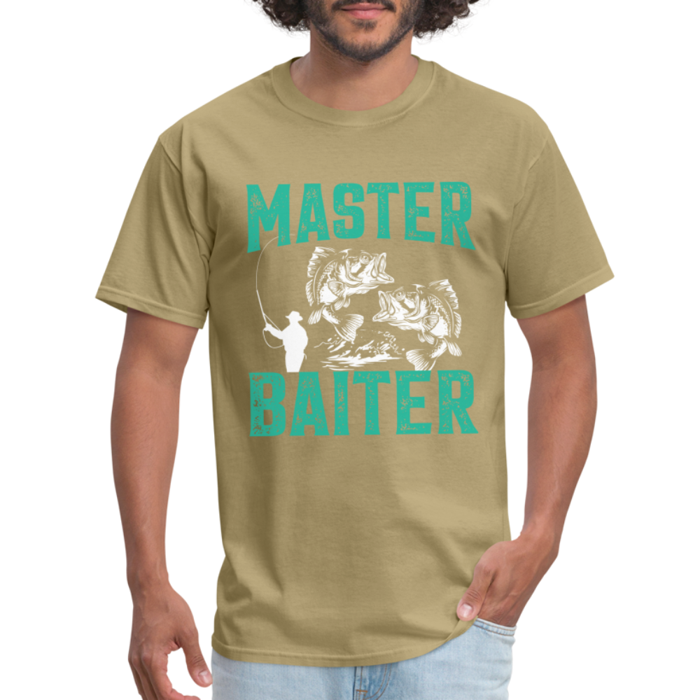 Master Baiter (Fishing Humor) T-Shirt - khaki