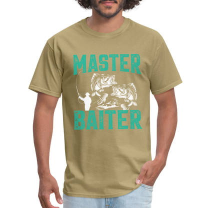 Master Baiter (Fishing Humor) T-Shirt - khaki