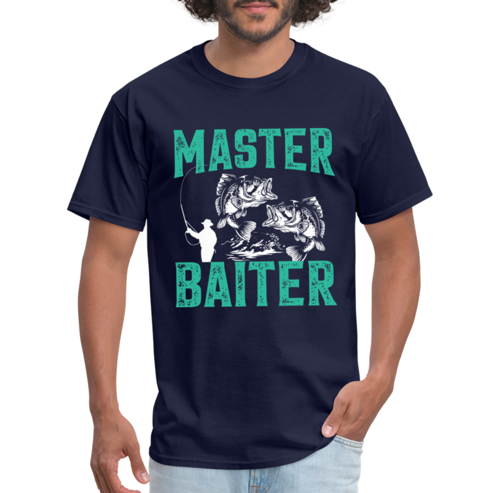 Master Baiter (Fishing Humor) T-Shirt - navy