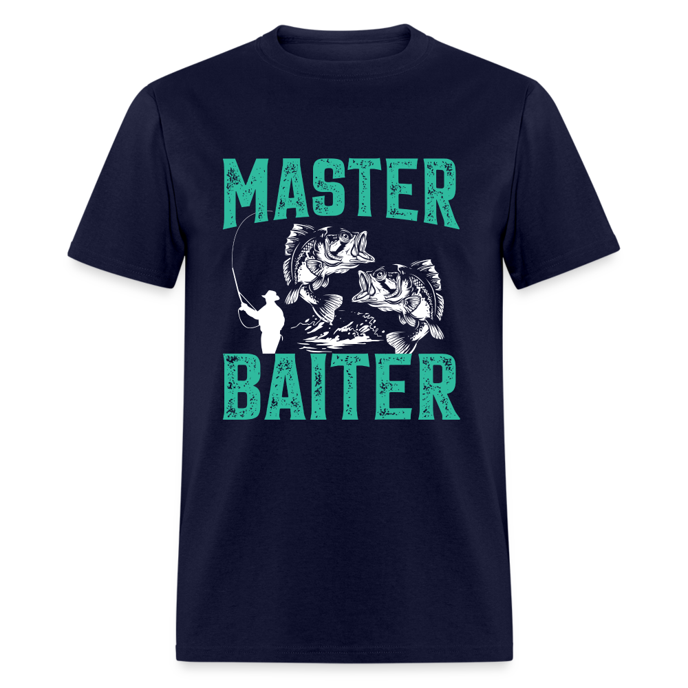 Master Baiter (Fishing Humor) T-Shirt - navy