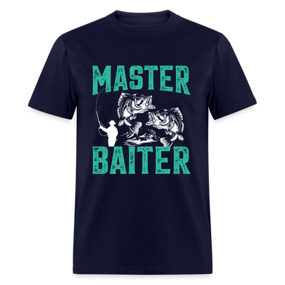 Master Baiter (Fishing Humor) T-Shirt - navy