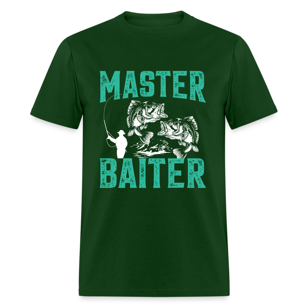 Master Baiter (Fishing Humor) T-Shirt - forest green