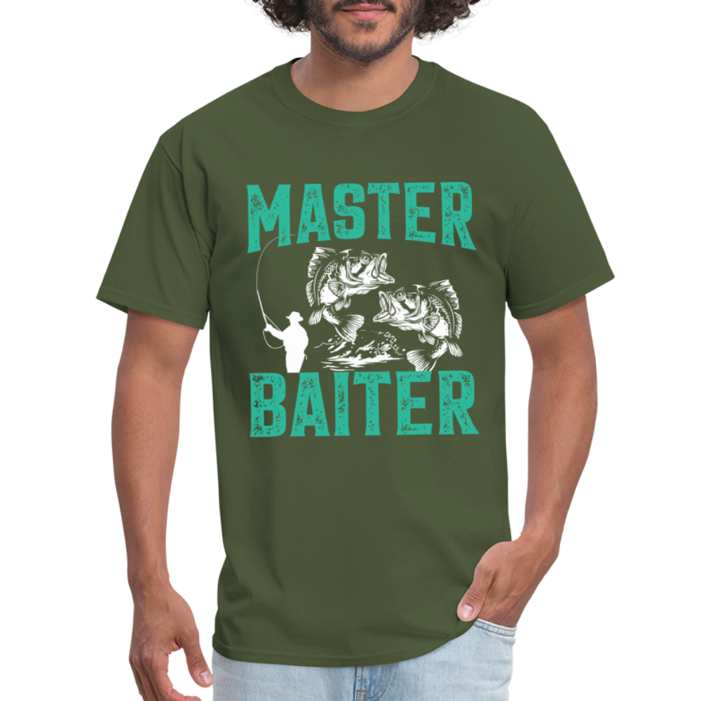 Master Baiter (Fishing Humor) T-Shirt - military green