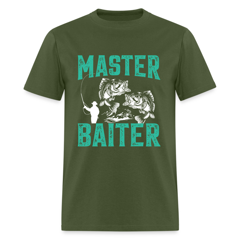 Master Baiter (Fishing Humor) T-Shirt - military green