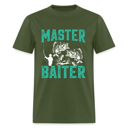 Master Baiter (Fishing Humor) T-Shirt - military green