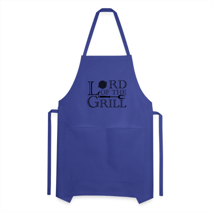 Lord of the Grill Adjustable Apron - royal blue