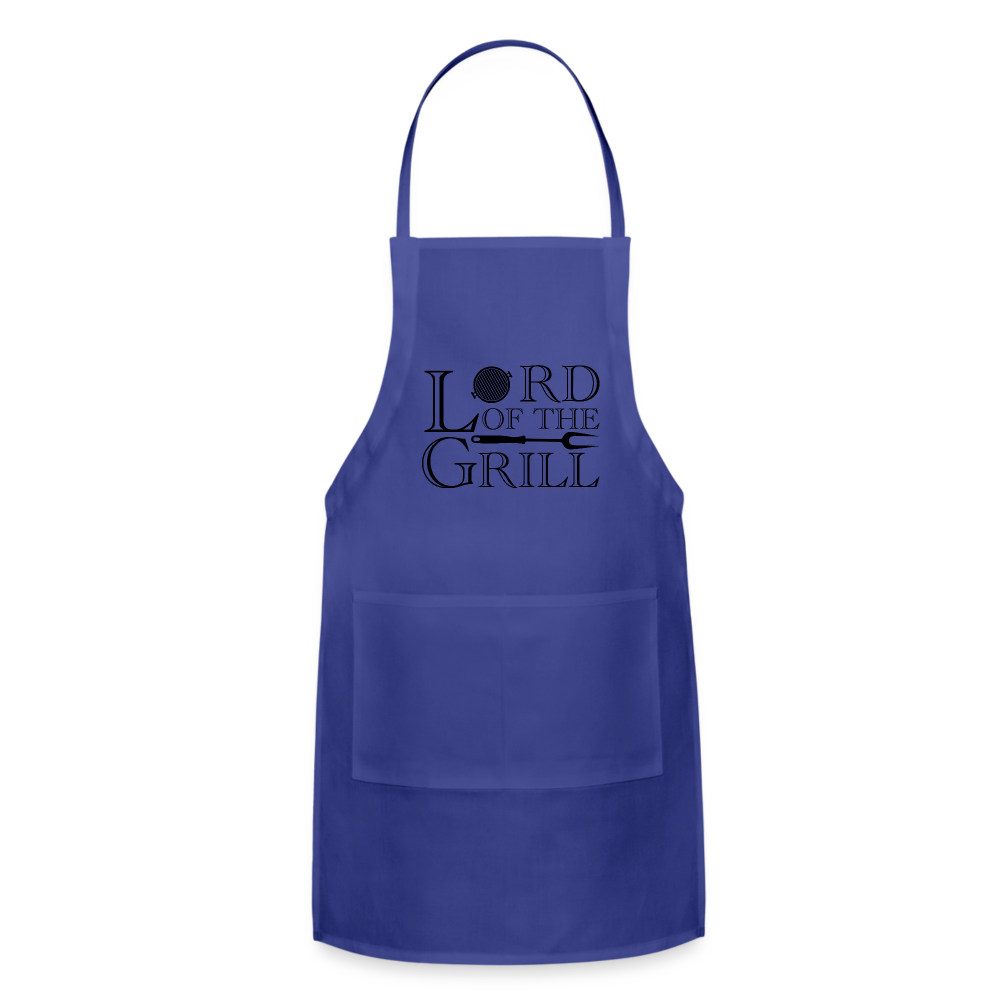 Lord of the Grill Adjustable Apron - royal blue