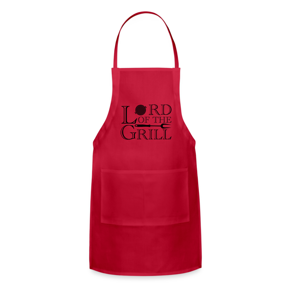 Lord of the Grill Adjustable Apron - red