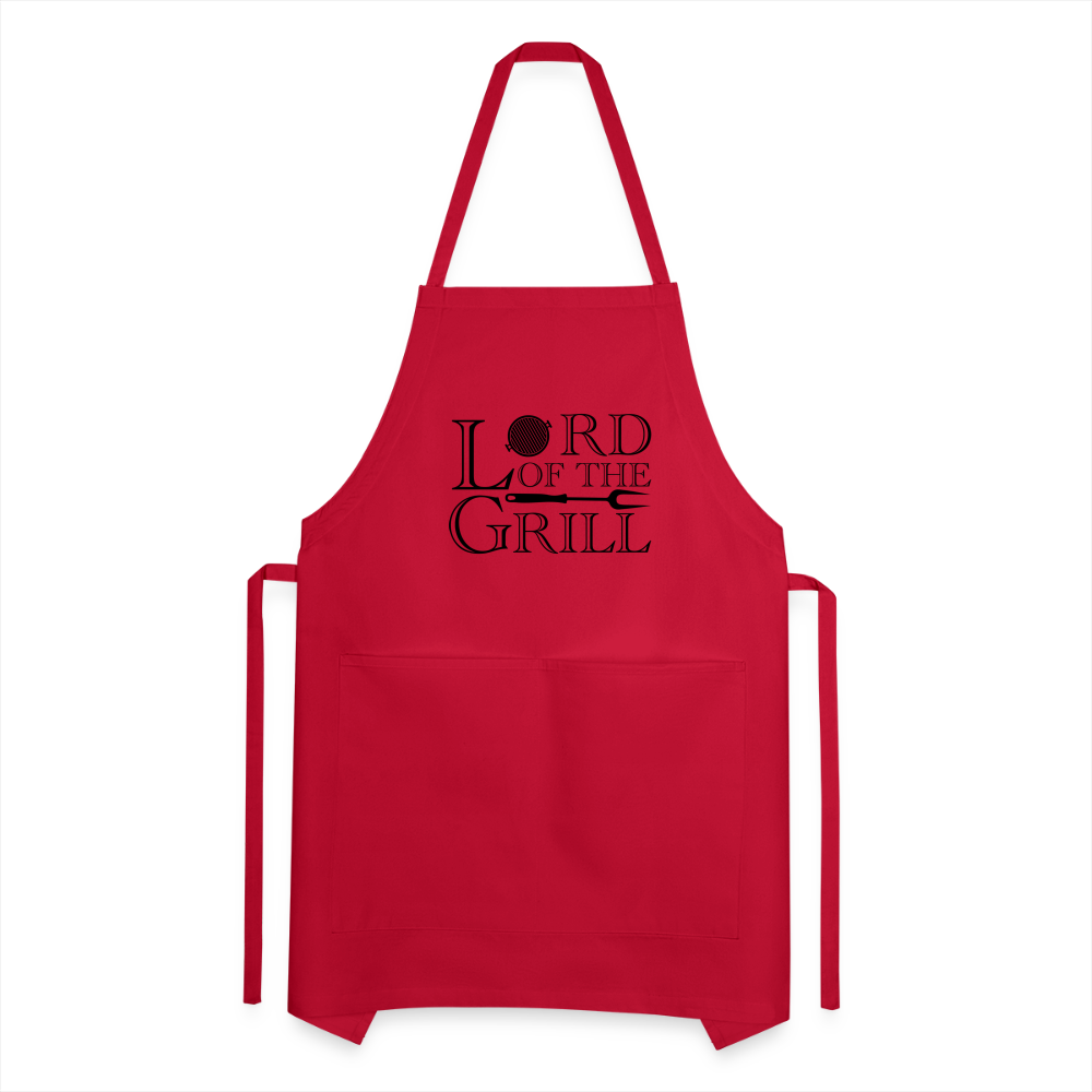 Lord of the Grill Adjustable Apron - red