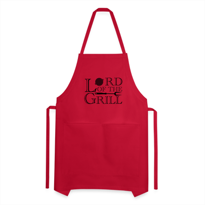 Lord of the Grill Adjustable Apron - red