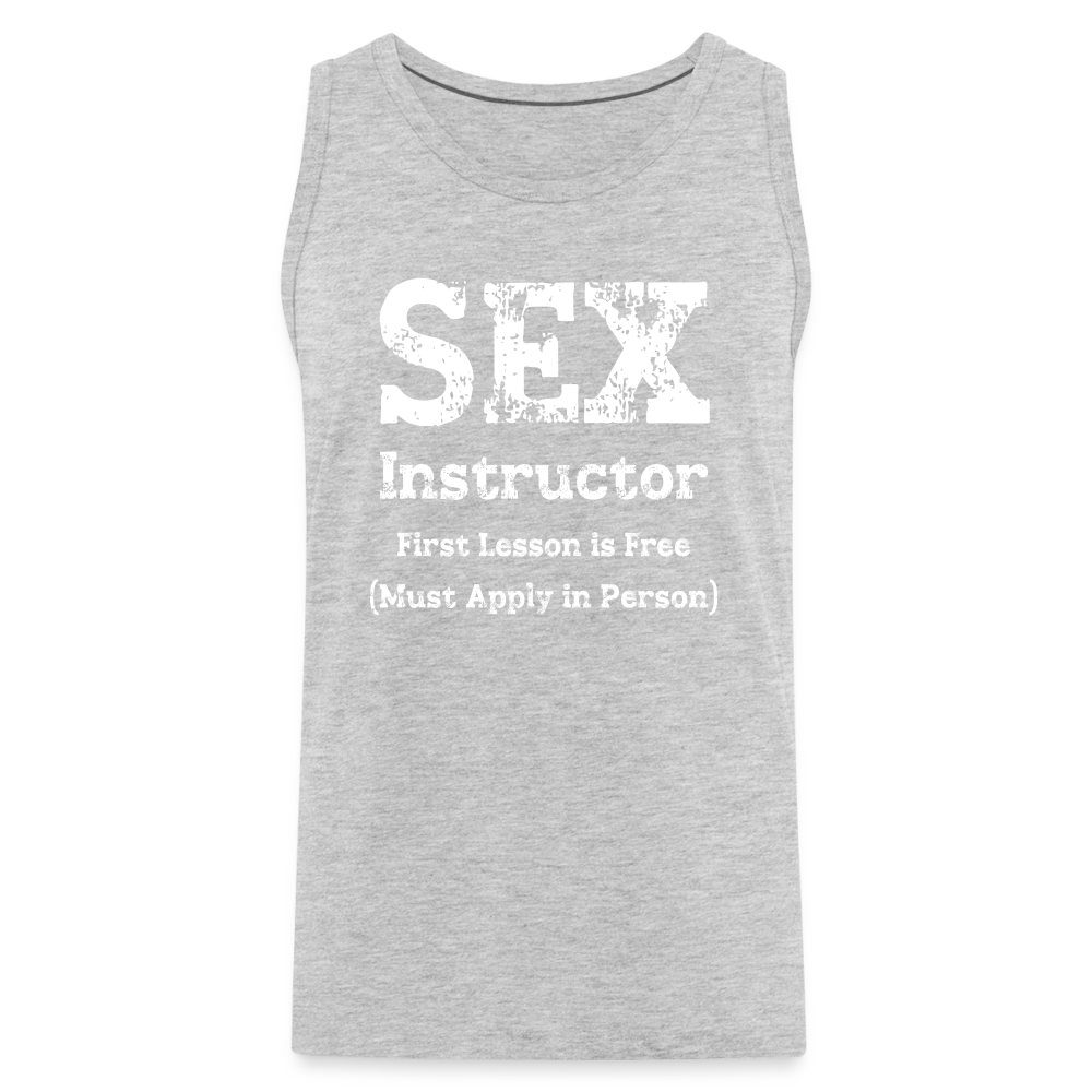 Sex Instructor Men’s Premium Tank Top - heather gray