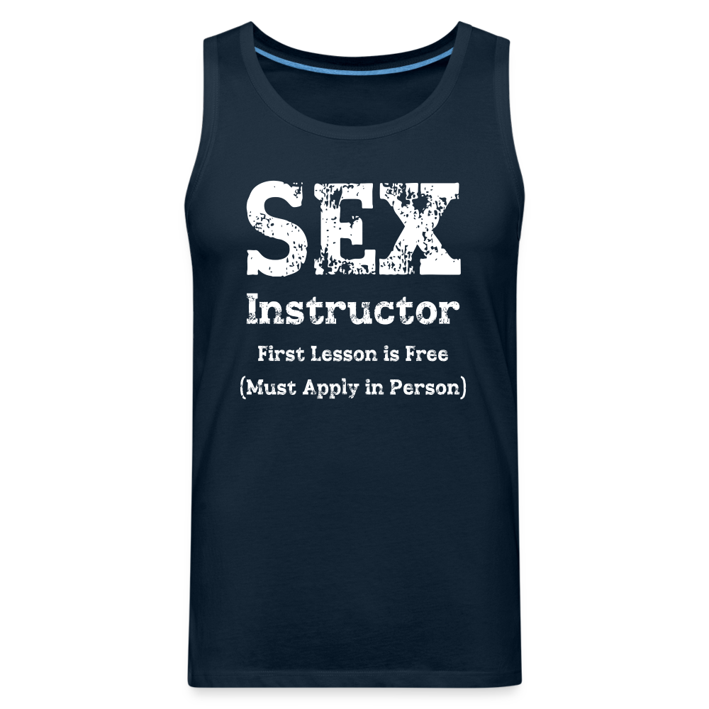 Sex Instructor Men’s Premium Tank Top - deep navy
