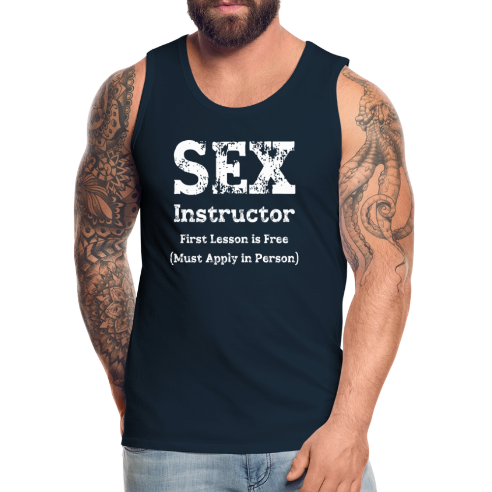Sex Instructor Men’s Premium Tank Top - deep navy