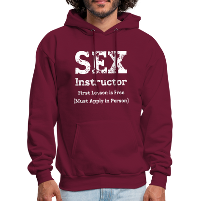 Sex Instructor Hoodie - burgundy